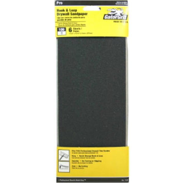 Gator Finishing 7157 100 Grit Drywall Hook & Loop Sandpaper- 6 Count 755544